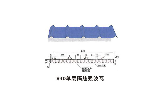840單層隔熱強波瓦